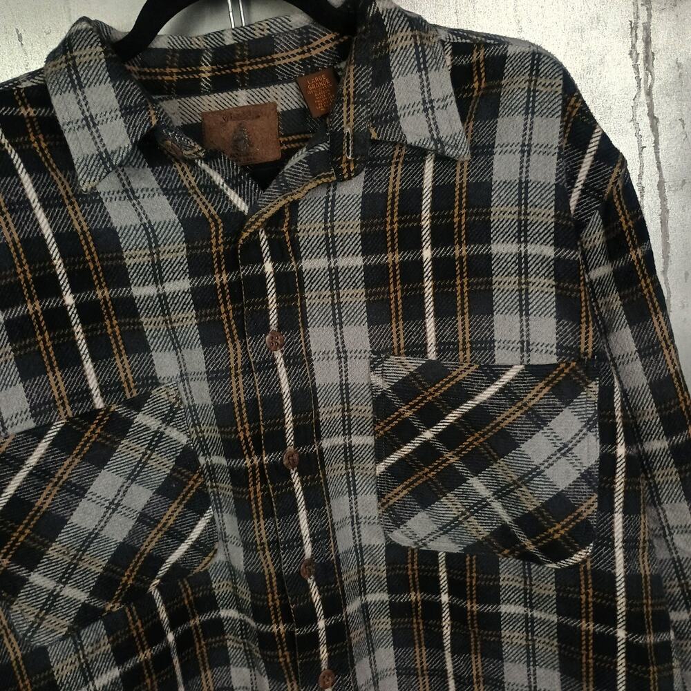 St Johns Bay Heavyweight Plaid Flannel Shirt Vintage 90s Y2K Outdoor Camp Large